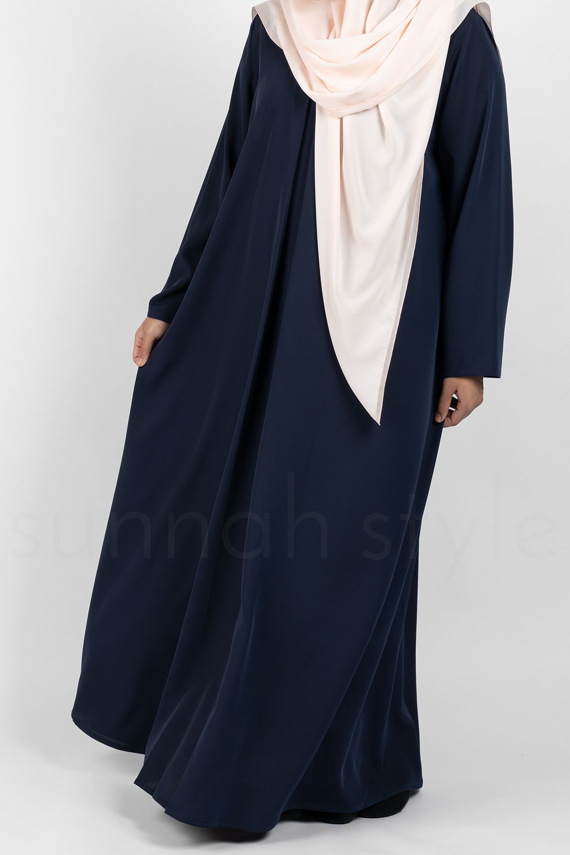 Sunnah Style Flare Abaya Navy Blue